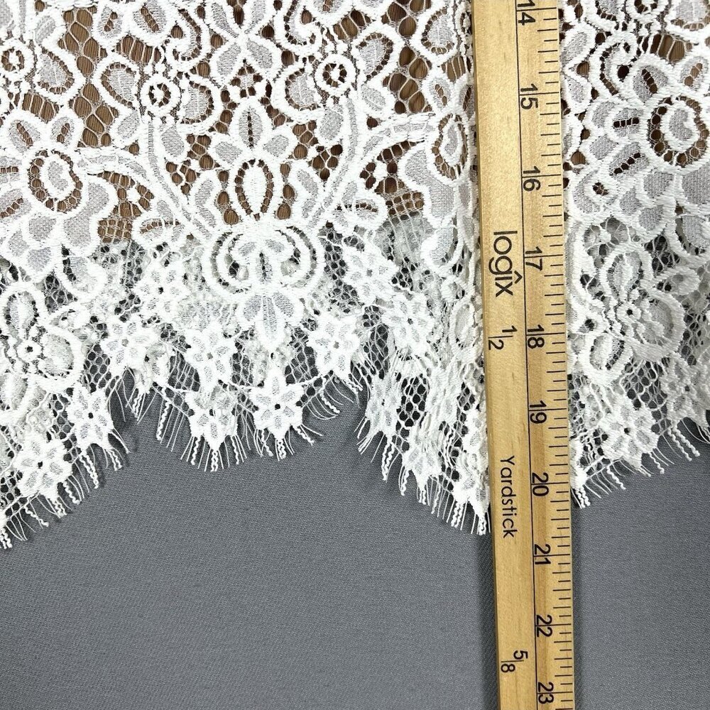 NWT For Love & Lemons Vika Floral Lace Mini Skirt Womens Size Large L White Sexy - Picture 14 of 16